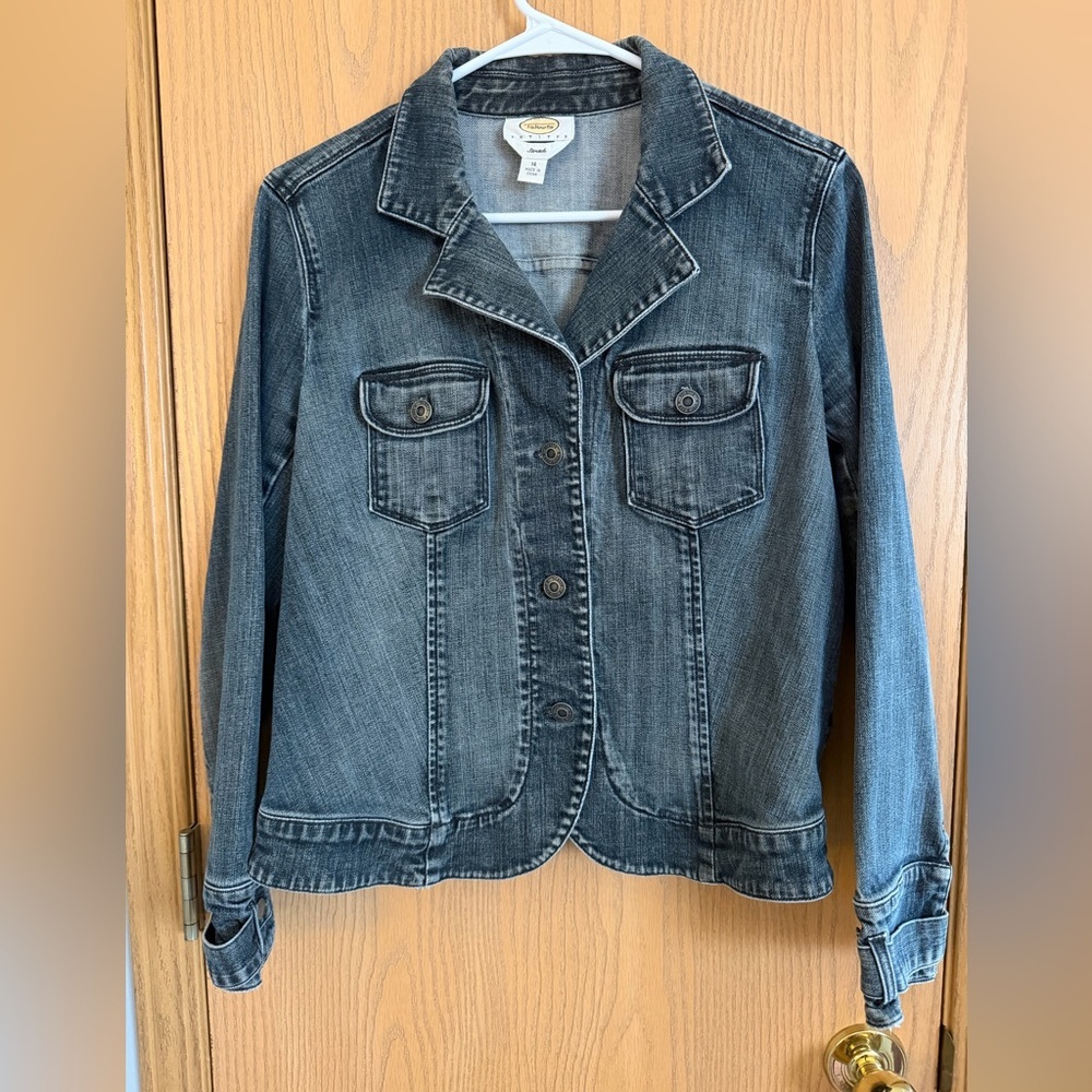 Talbots Faded Blue Denim Blazer Jacket